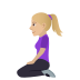 🧎🏼‍♀️ woman kneeling: medium-light skin tone display on JoyPixels